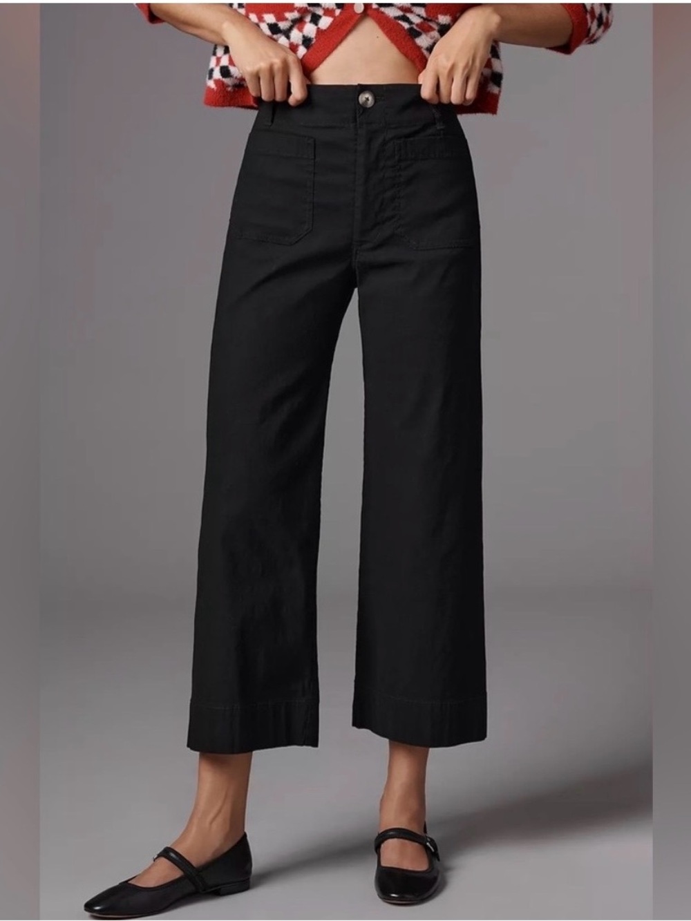MAEVE The Colette Magic Fabric Crop Wide-Leg Pants
Black Size 32 - Picture 3 of 9